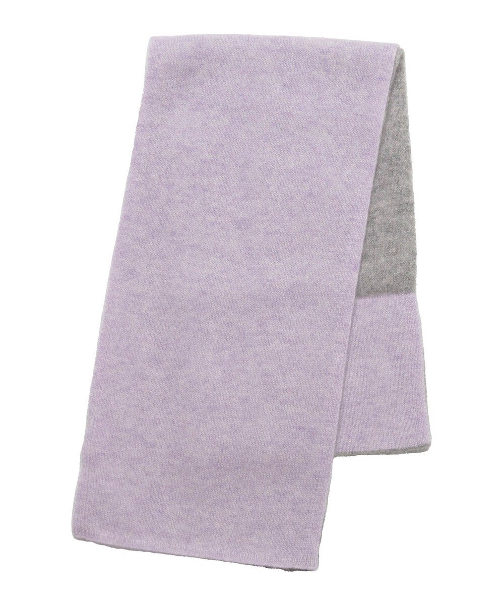 MOONBAT 【洗える】mila schon カシミヤ100%バイカラープチマフラー 