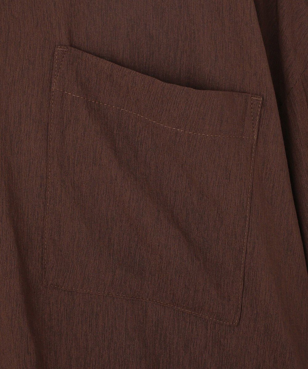 YECCA VECCA ドライタッチシアーバンドカラーシャツ 
