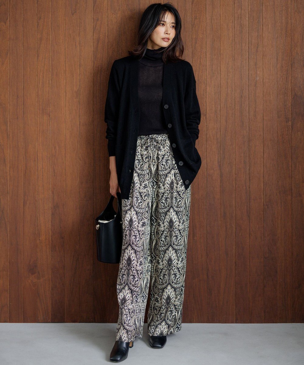 23区 【SLOW/一部店舗限定】シアーリブ タートルネックニット 