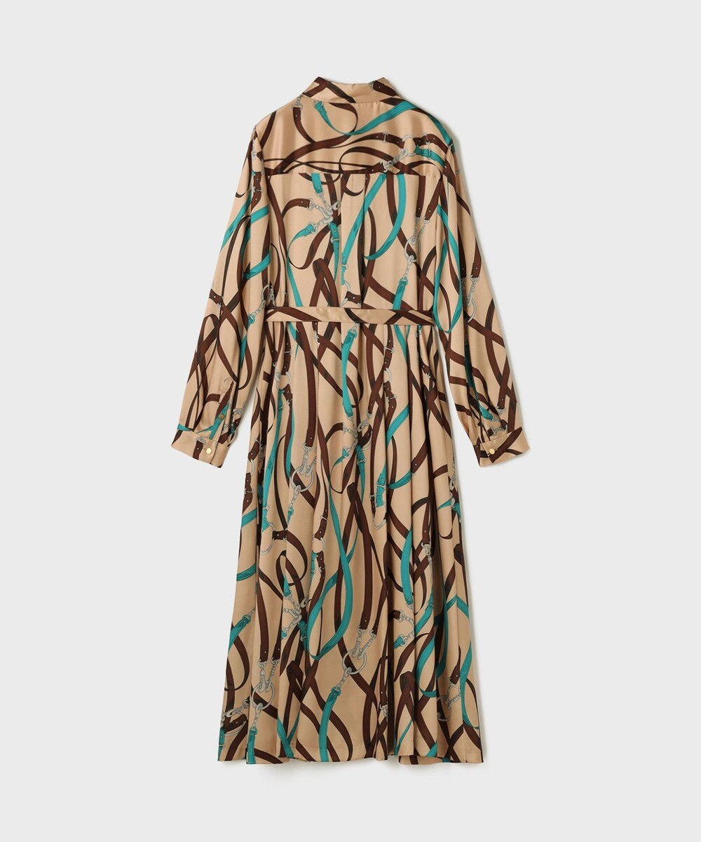 GRACE CONTINENTAL ベルトプリントシャツドレス 