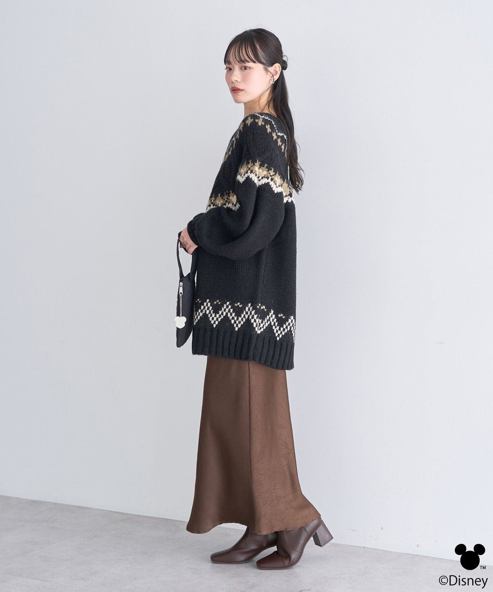 earth music&ecology 【予約】Disney/ミッキー刺繍ノルディックニットチュニック 