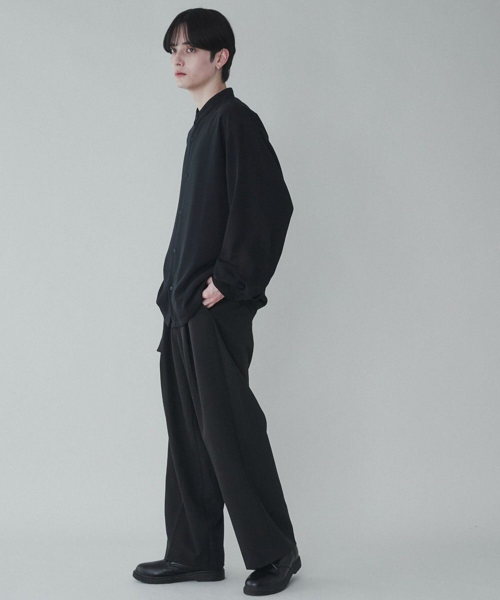 WEGO トロミBIGバンドカラーシャツ 