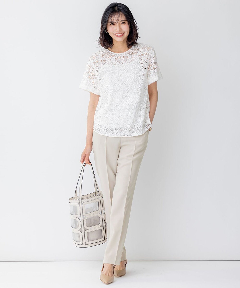 23区 【洗える】トロピカル2WAYストレッチ テーパード パンツ 