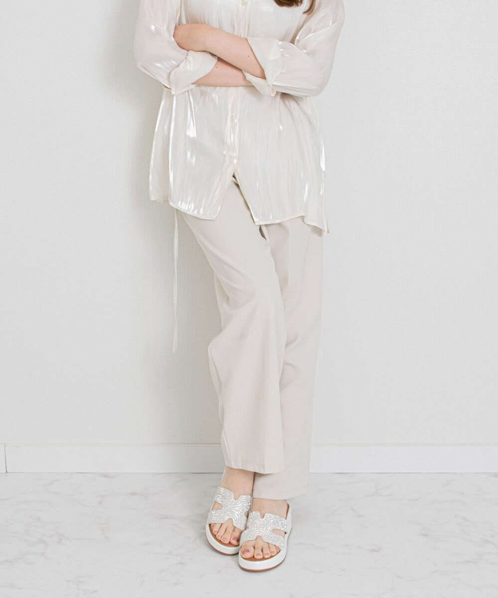 Bridget Birkin 【Bridget Birkin】サイドカットビジューウェッジミュールサンダル 