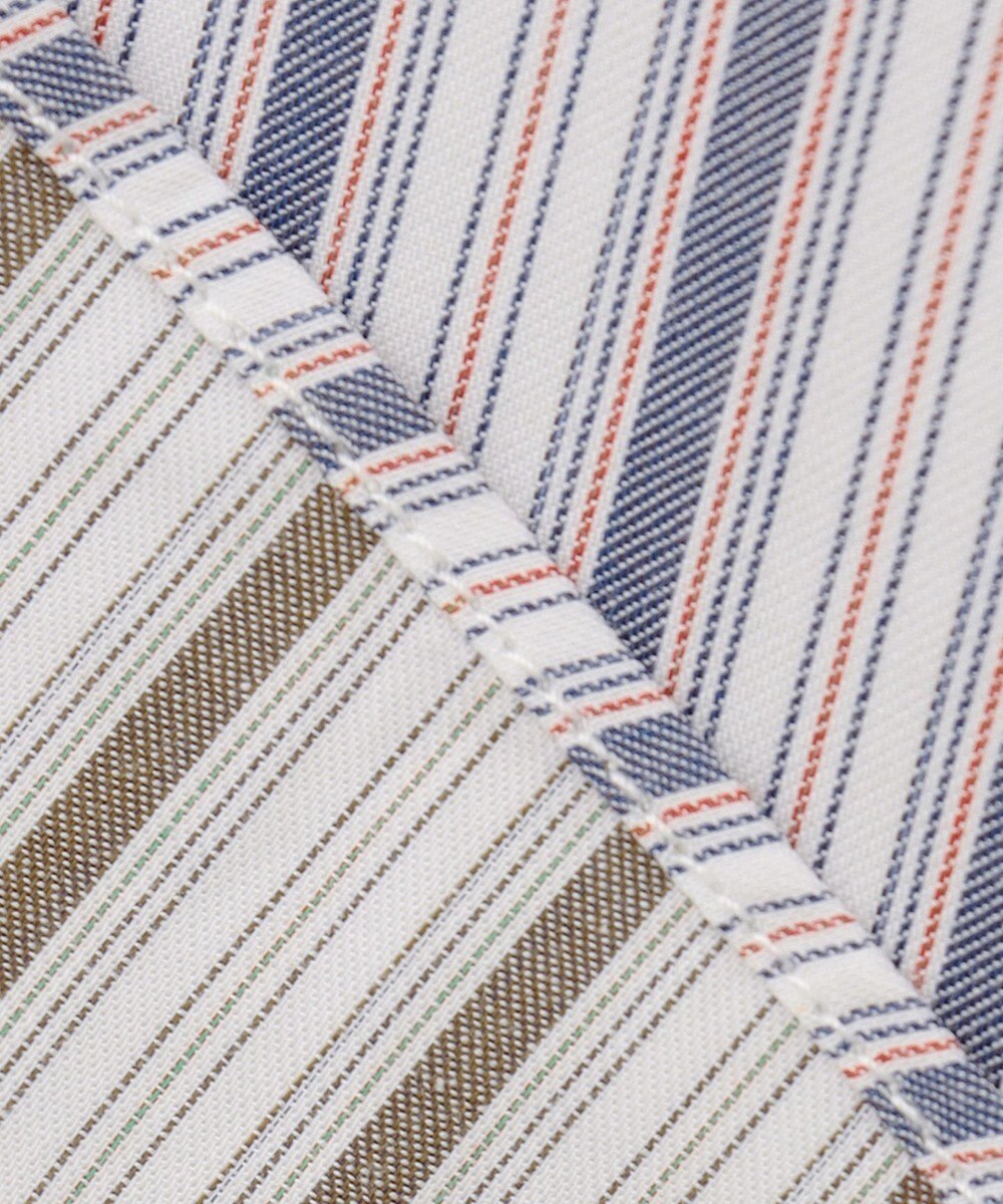 J.PRESS MEN オーガニックコットン ダブルチューブマルチストライプ シャツ 