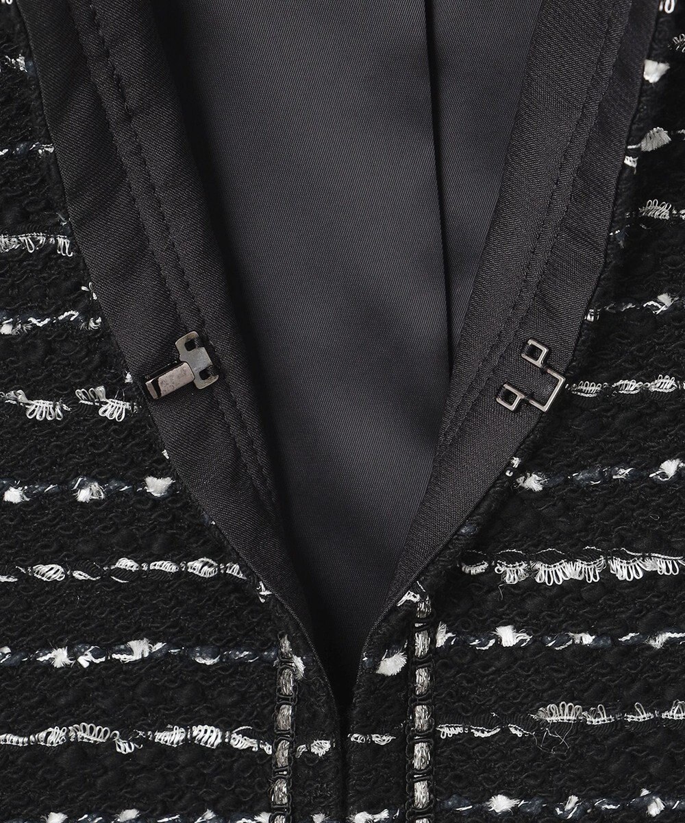 自由区 【XSサイズ～/セット可】カラミツイード ノーカラージャケット 