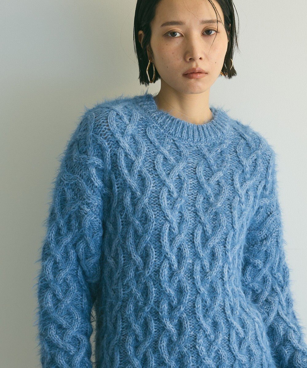 Green Parks armonia．シャギーケーブルニット 