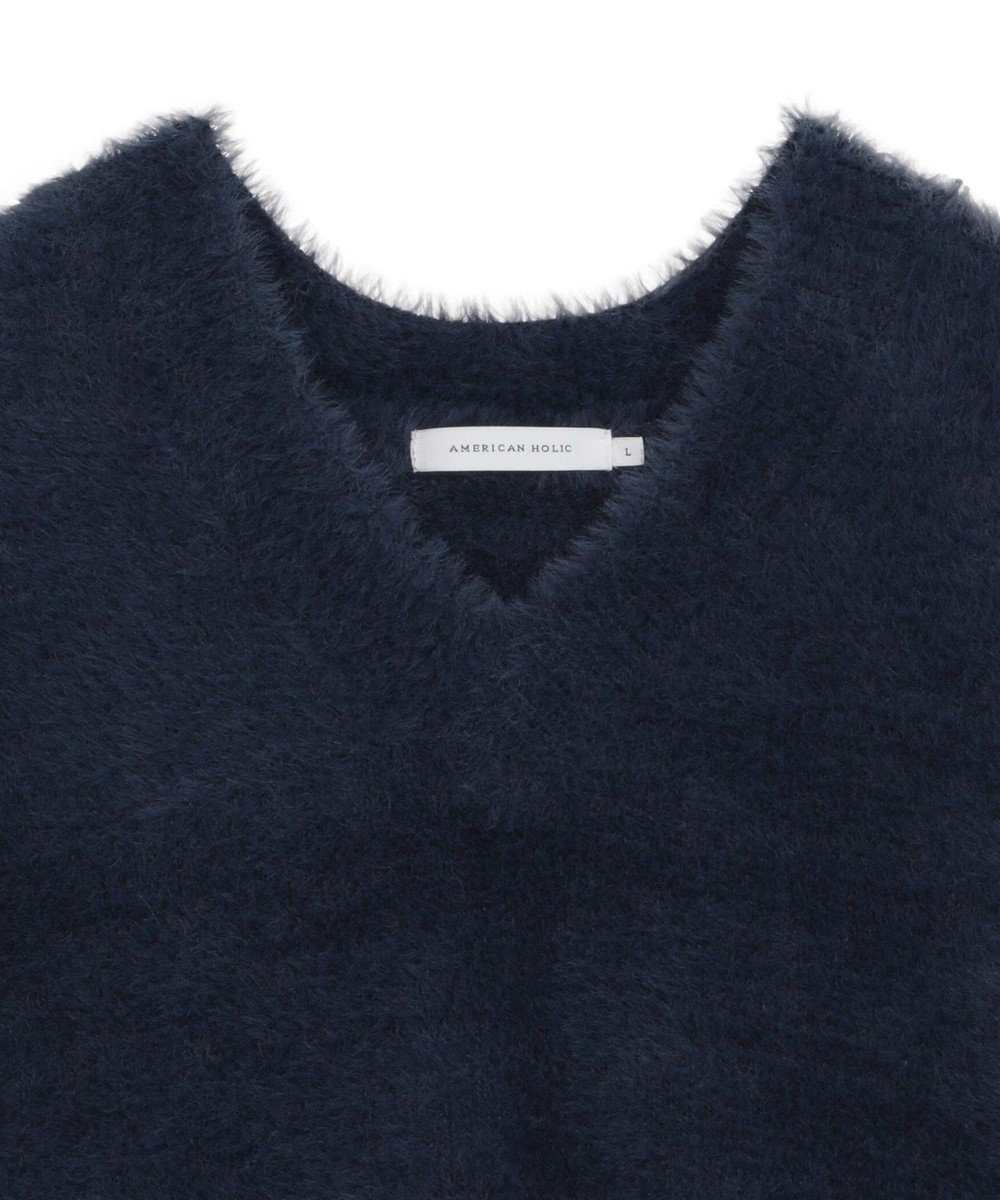 AMERICAN HOLIC 【選べる丈】シャギーニットベスト 