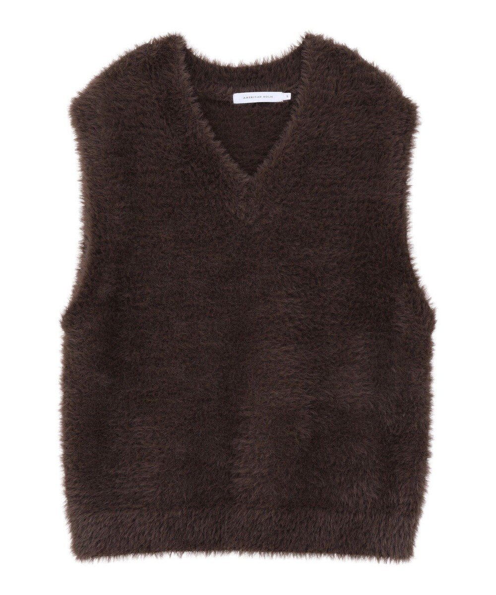 AMERICAN HOLIC 【選べる丈】シャギーニットベスト 