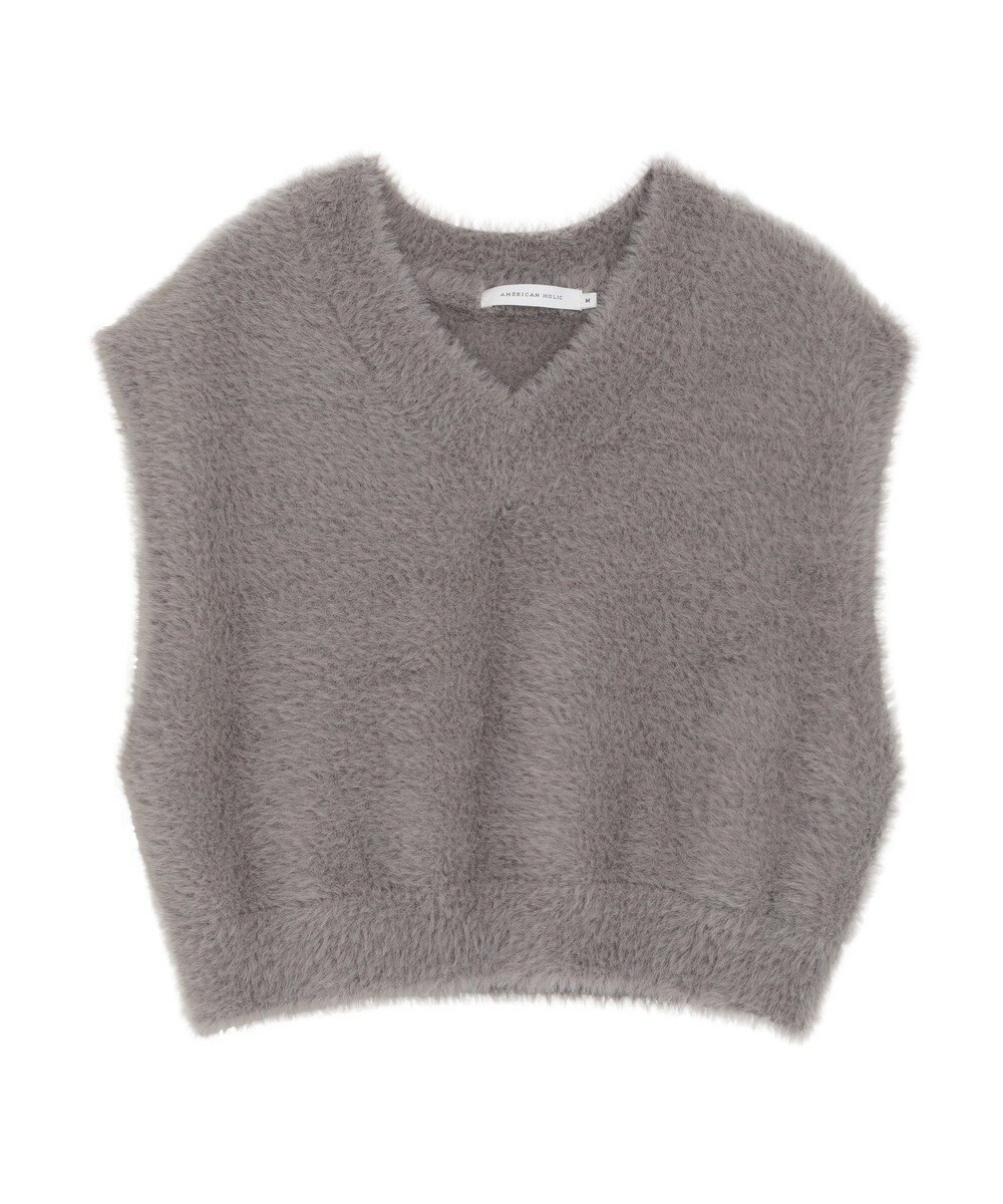 AMERICAN HOLIC 【選べる丈】シャギーニットベスト 