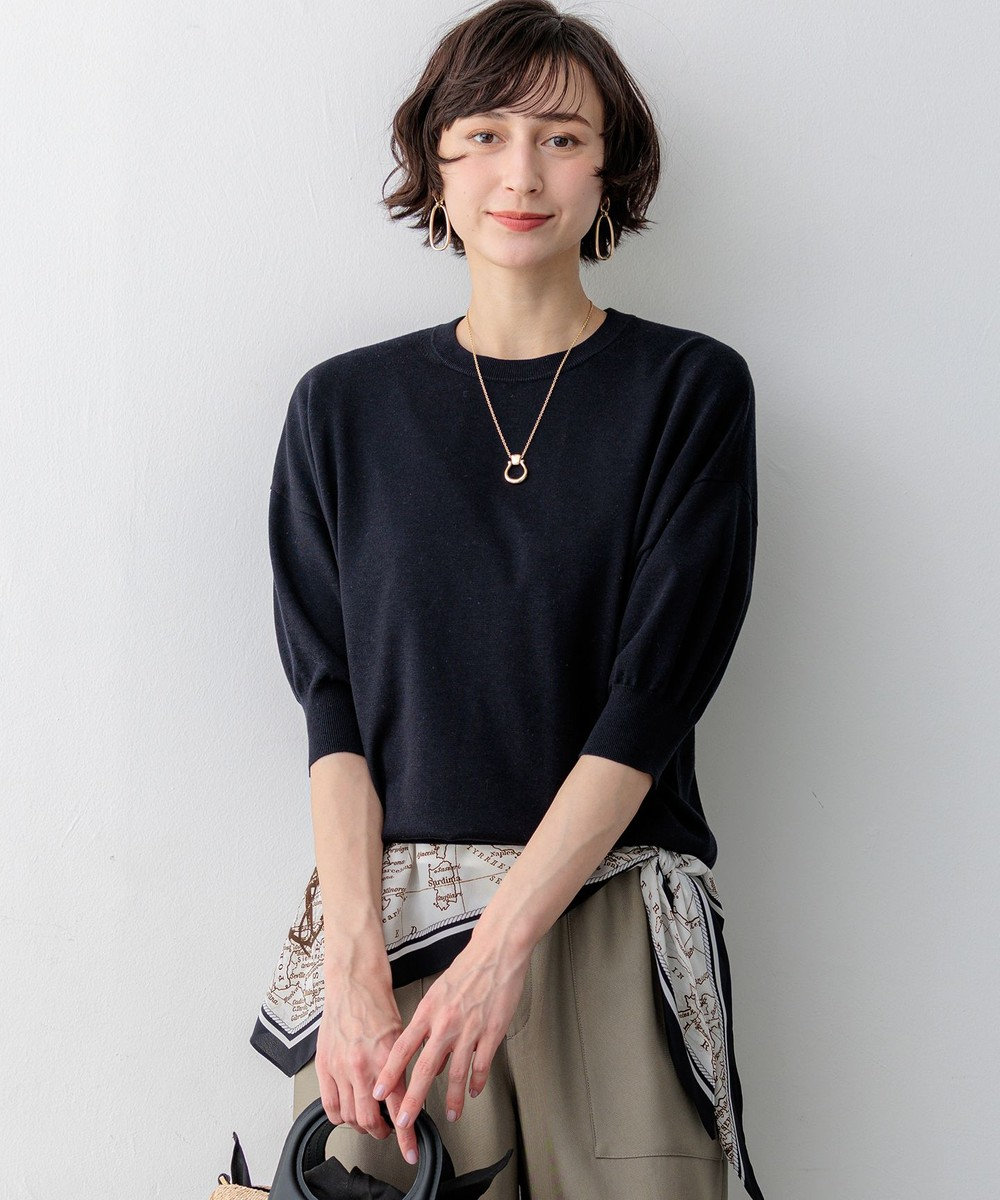 23区 【先行予約】キュプラコットン プルオーバー ニット 