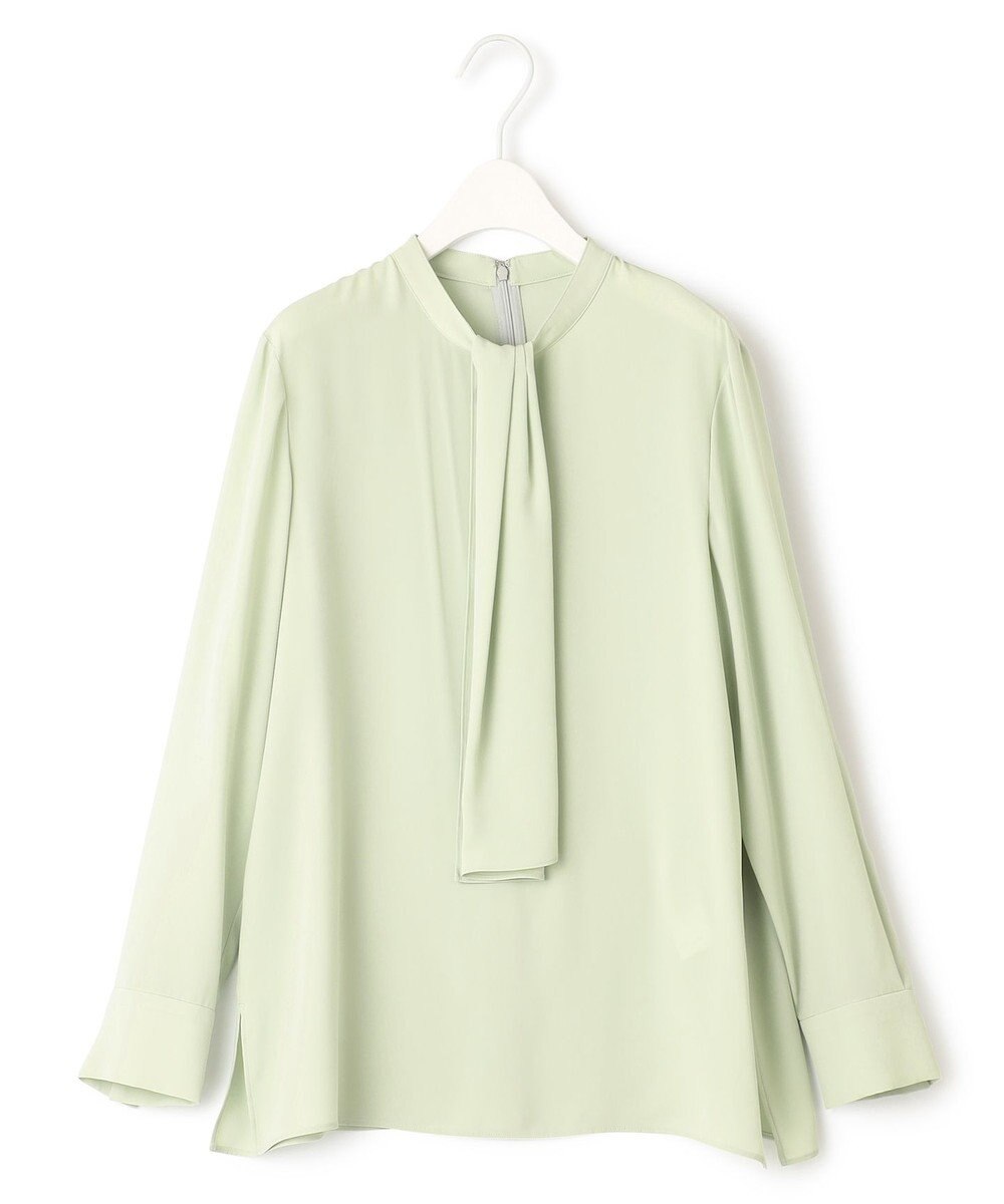 ICB 【WEB限定カラーあり・速乾・洗える】BackSatinAmunzen スカーフタイブラウス 