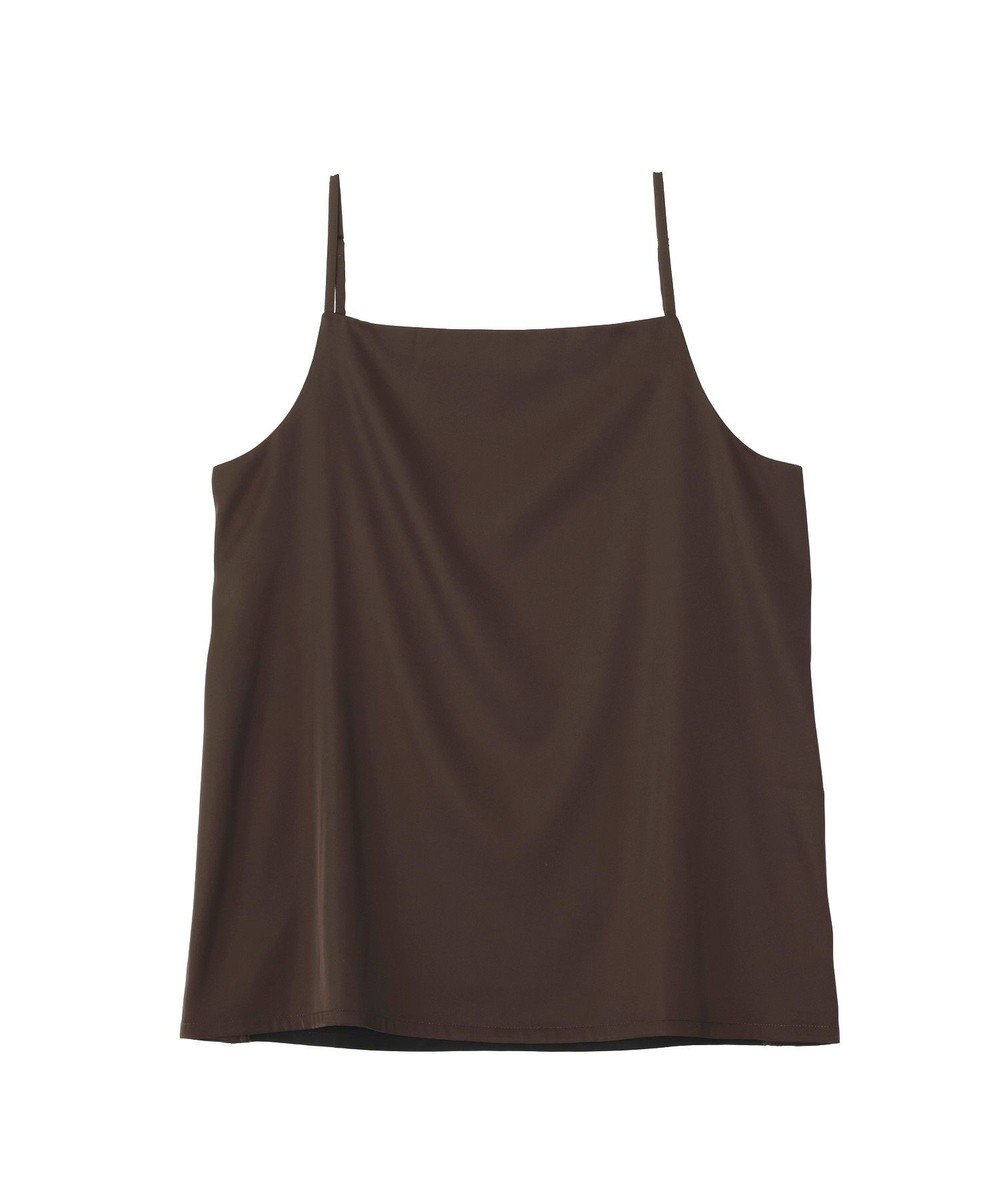 YECCA VECCA ボートネックサテンキャミ 