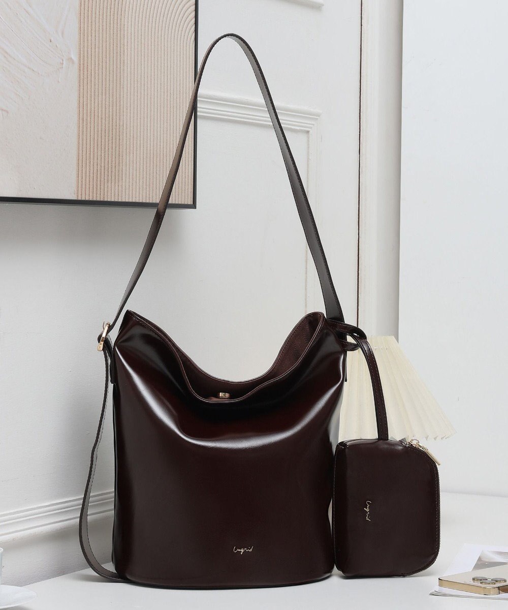 style code 【Ungrid/アングリッド】　ポーチチャーム付　バックルベルトバケットバッグ／500mlペットボトル収納可能 