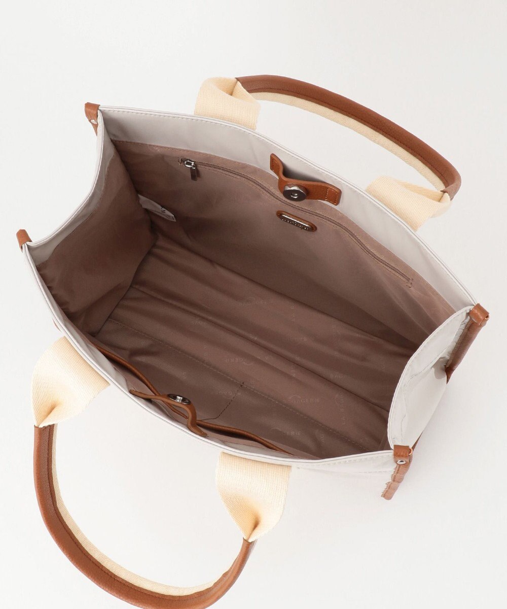 LA BAGAGERIE ソフトエナメル　ロゴテープトートバッグ　Lサイズ 