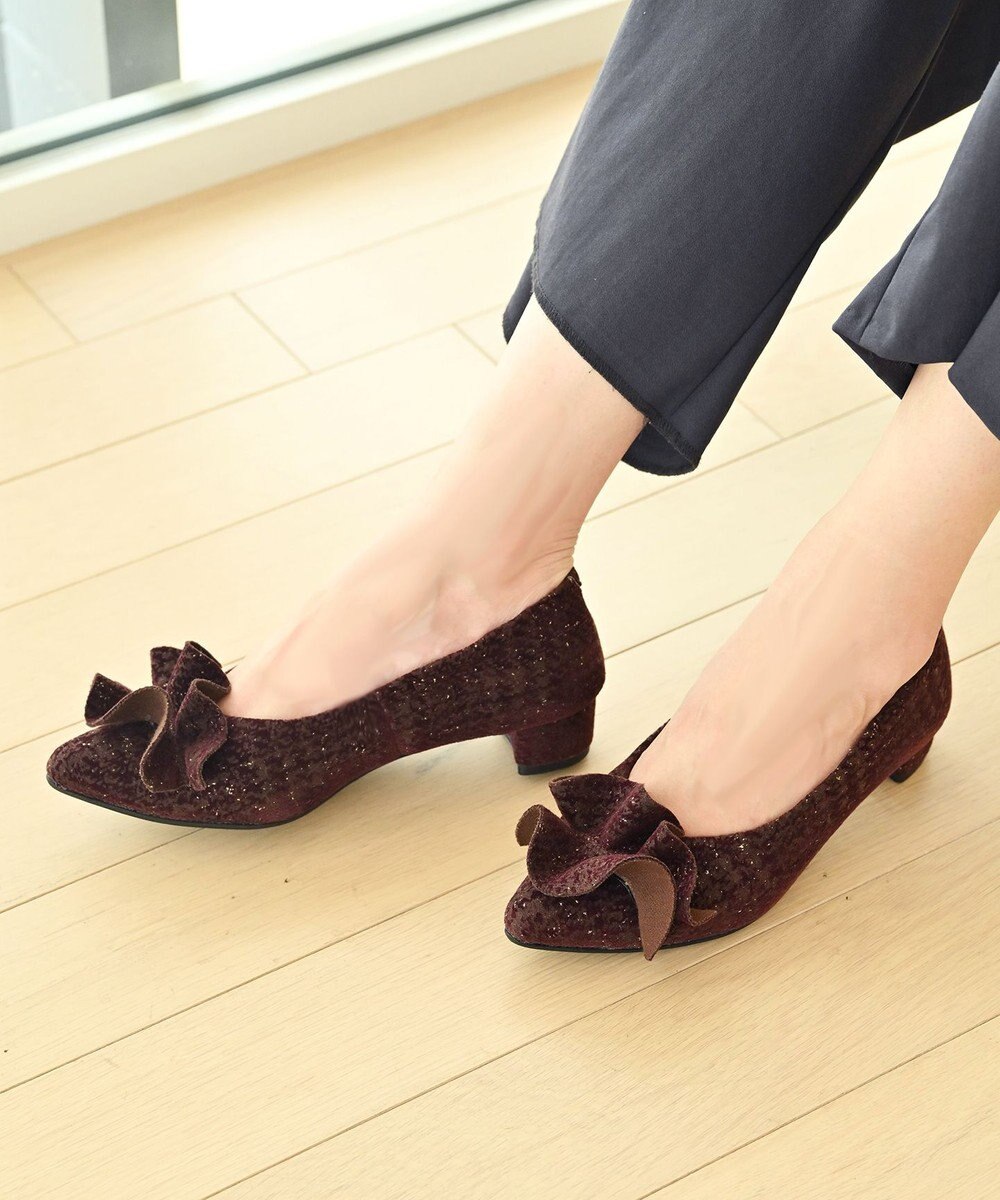 nouvelleRobe Oū 新色追加【本革・高反発】Ruffles ポインテッドトゥ ヒールパンプス 