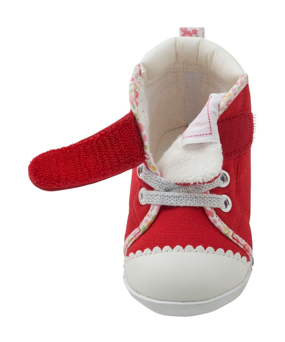 MIKI HOUSE HOT BISCUITS 【11.5-13.5cm】 小花柄 パイピング ファーストベビーシューズ 