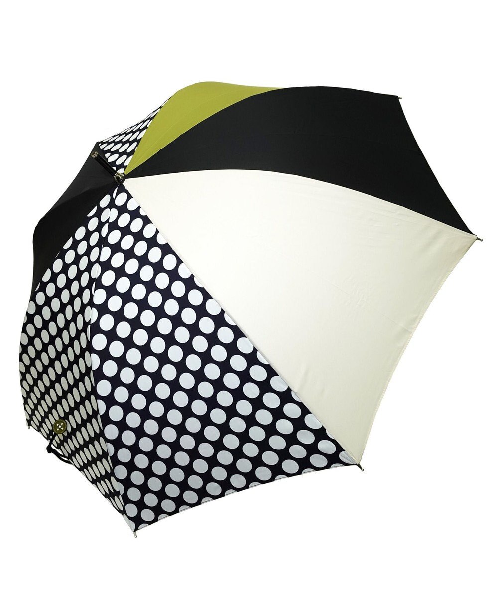 +RING レディース向け プラスリング 長傘 60cm BLK/GRN T1347 