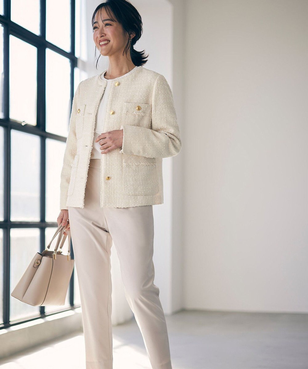 ANY SIS 【セットアップ可】セレモニーダブルクロス テーパードパンツ 