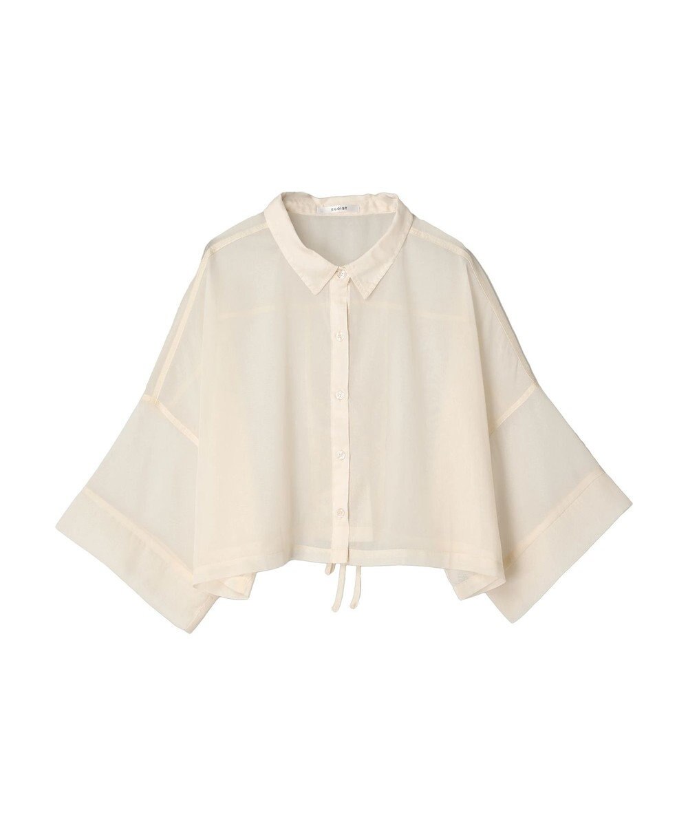 Green Parks ＥＧＯＩＳＴ　５分袖短丈シアーシャツ 