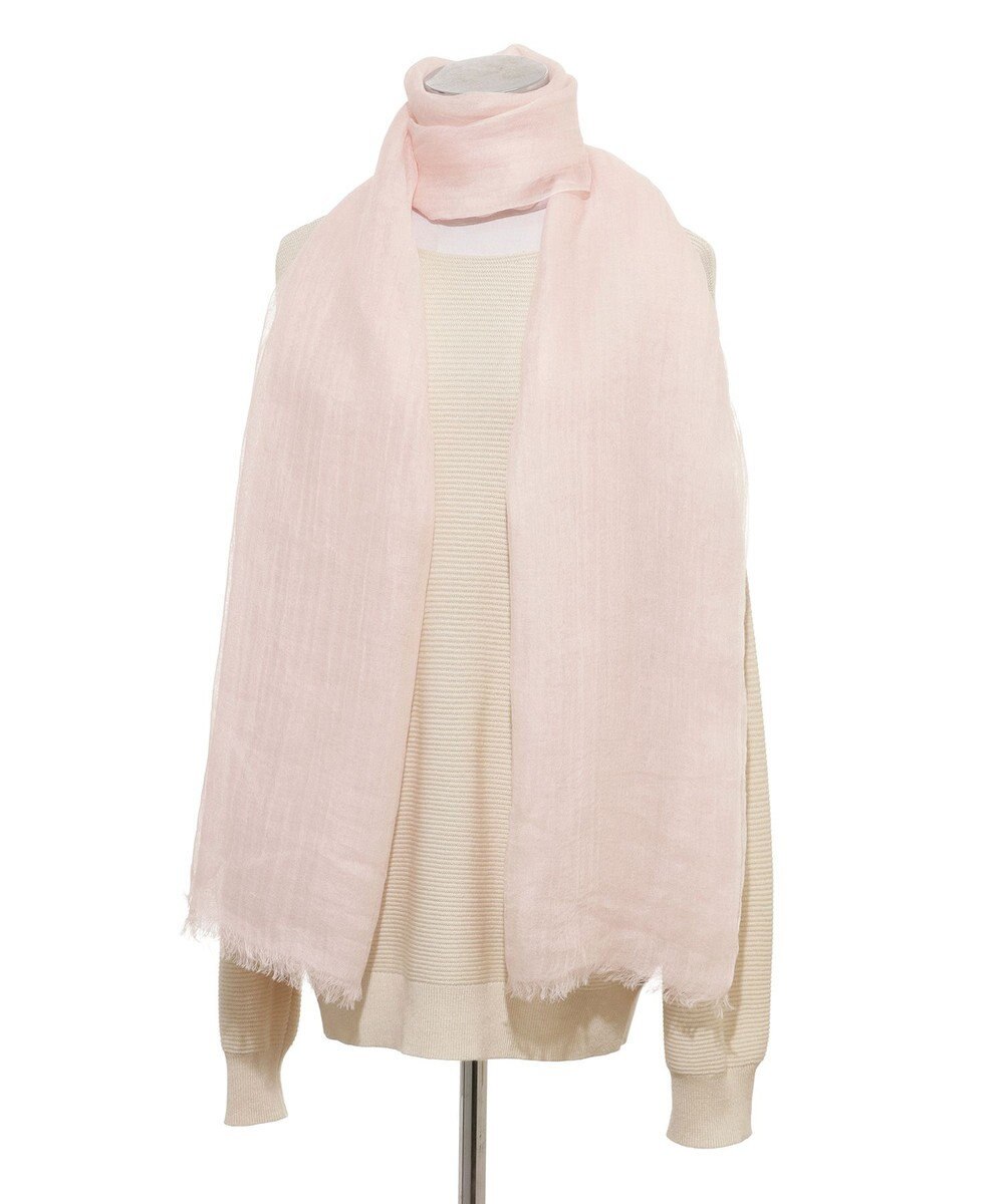 MOONBAT FURLA (フルラ) 無地ストール 麻 カシミヤ  180cm×85cm  手洗い可能 