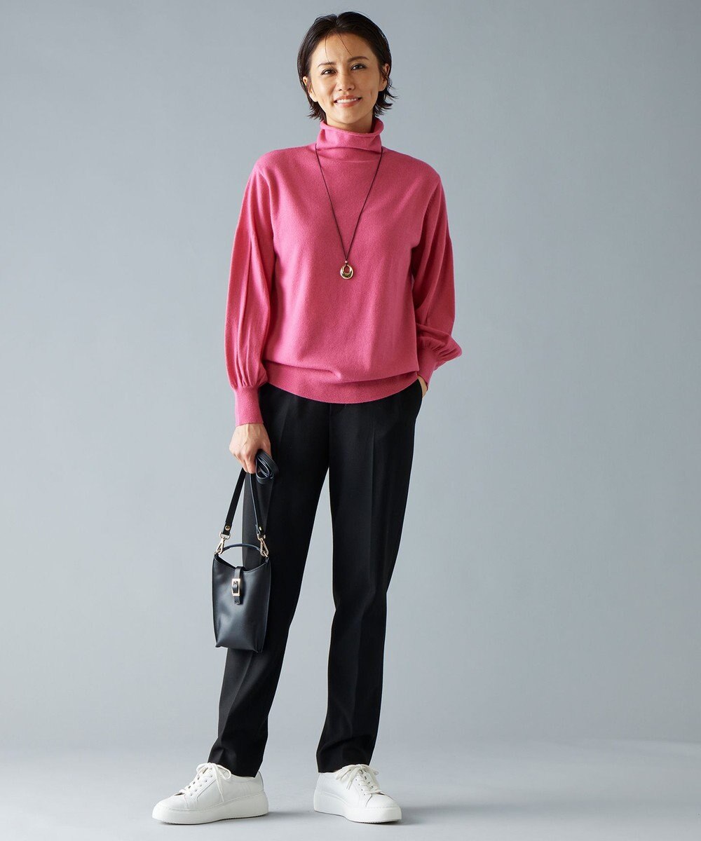 自由区 【撥水加工・洗える】TRギャバ裏起毛テーパード パンツ 