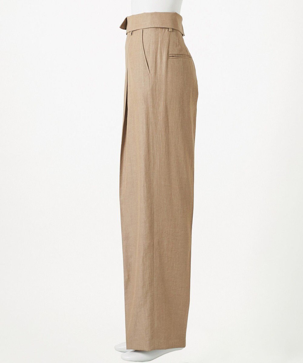 23区 【GOLD LABEL】ナチュラルシャンブレー タックパンツ 