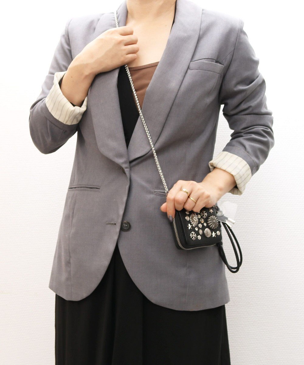 UNBILLION ペルケ perche / マルチスタッズジャバラチャームウォレットショルダー 