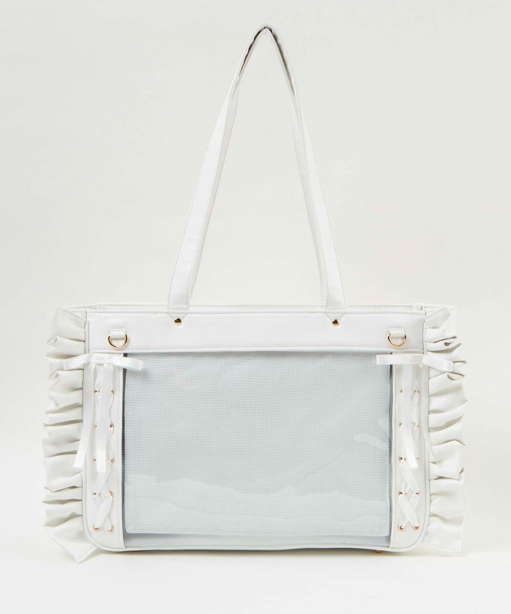 WEGO 【痛バ＆推し活グッズ】きらめきレースアップフリル痛バッグ 