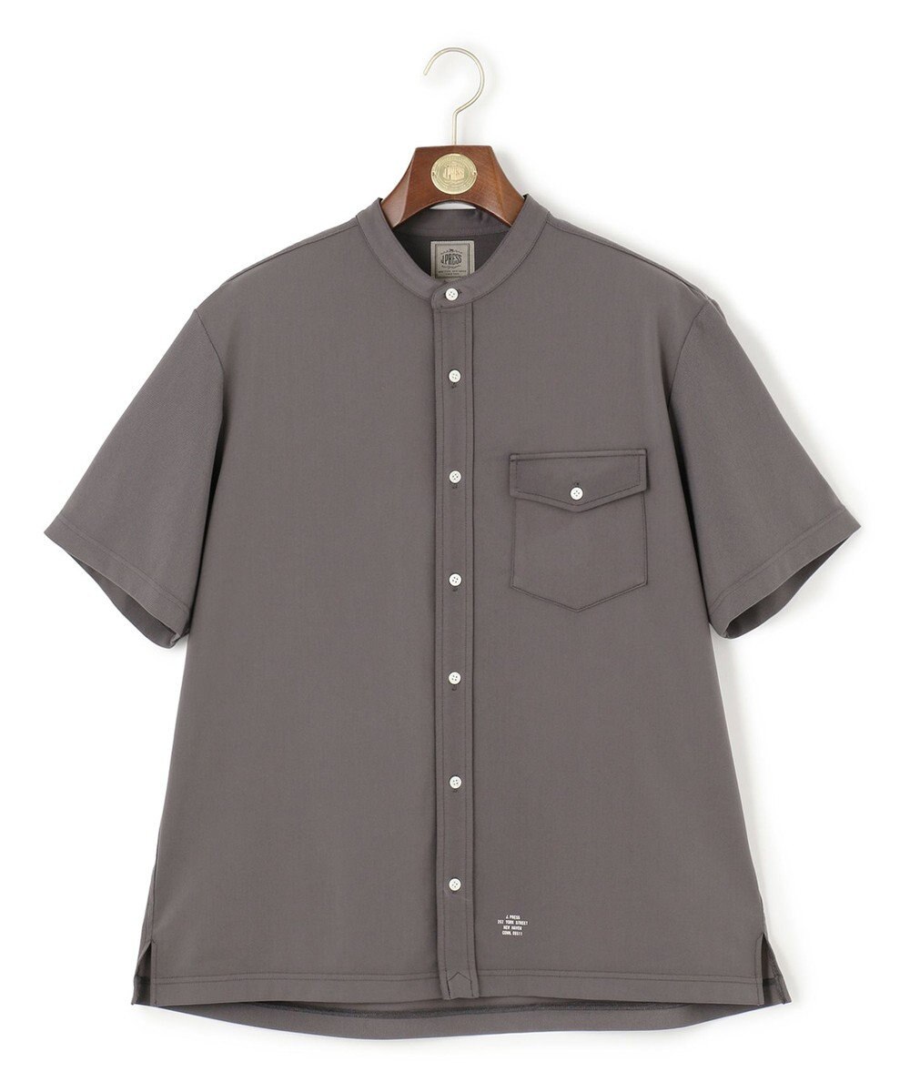 J.PRESS MEN 驚異的な機能性！【接触冷感 / UVカット / ストレッチ / 高通気性 / 防シワ】【MECHANICAL】ジャージーバンドカラー シャツ 