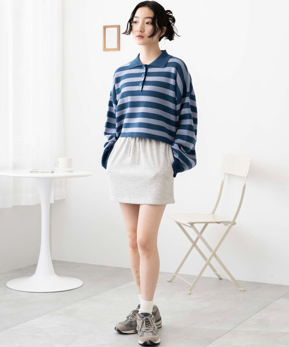 WEGO ボーダーニットポロ 