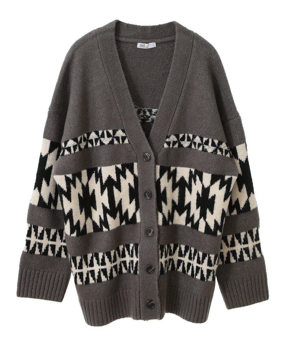 CRAFT STANDARD BOUTIQUE オルテガ柄ニットカーディガン 