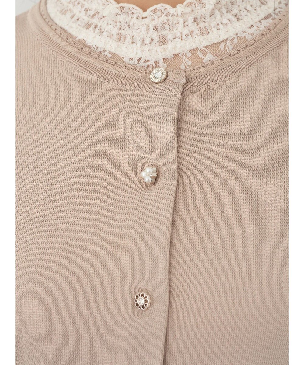 earth music&ecology いろいろ釦クルーネックカーディガン 