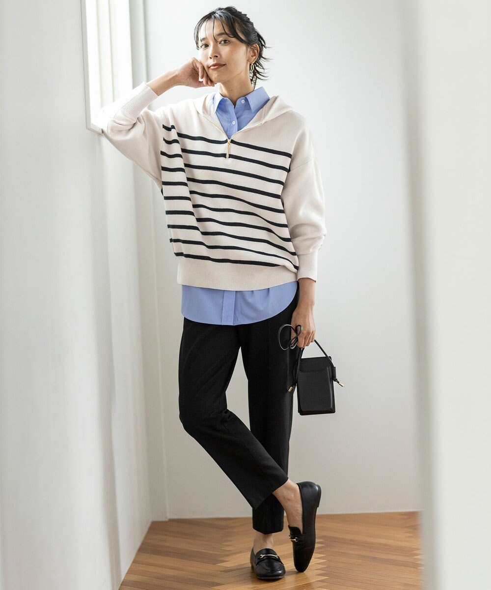 ANY 【ウエストゴム/リントラク加工/裏起毛/ストレッチ】シークレットウォーム　テーパードパンツ 