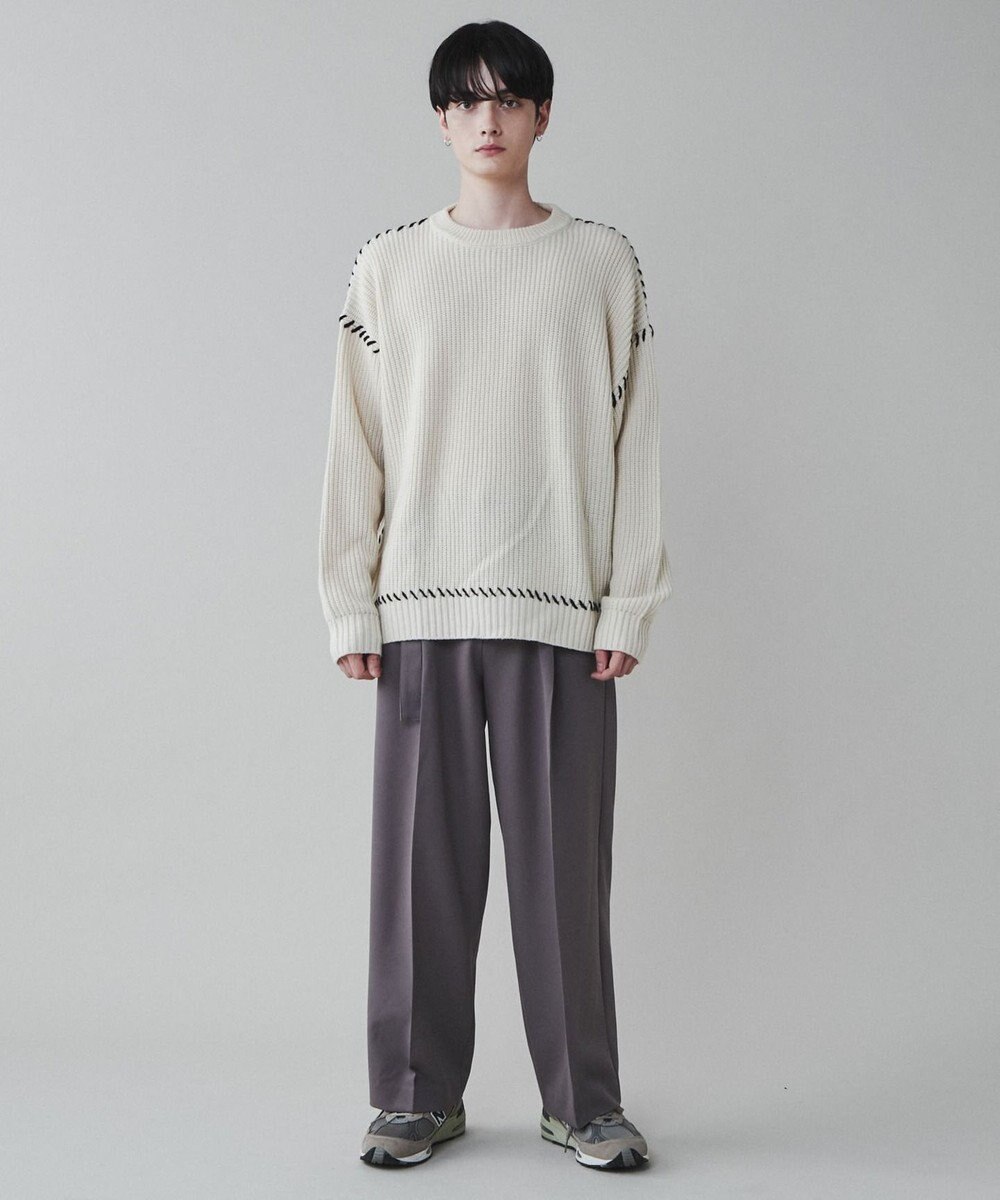 WEGO トロミ　ベルト付きワイドスラックス 