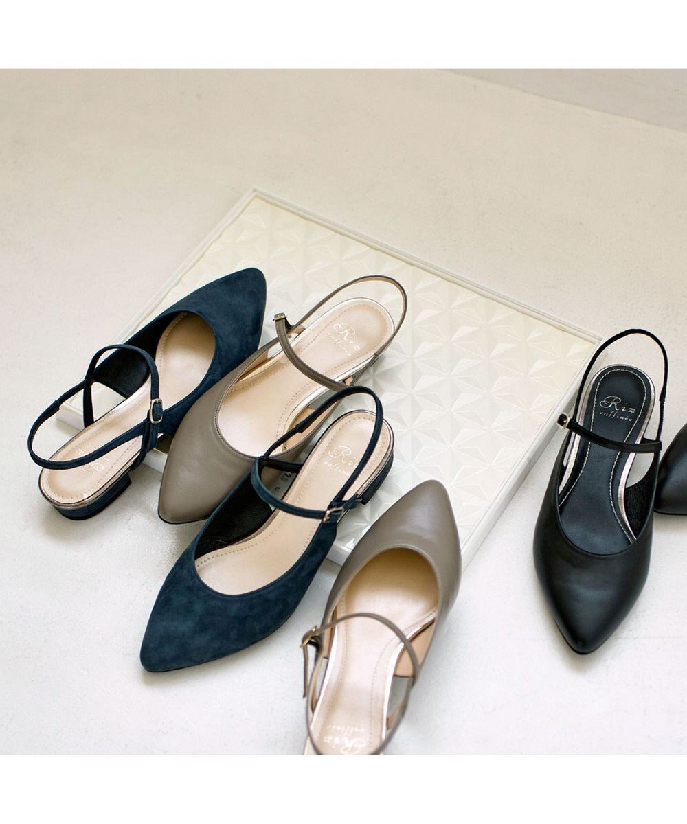 Riz raffinee バックストラップパンプス 