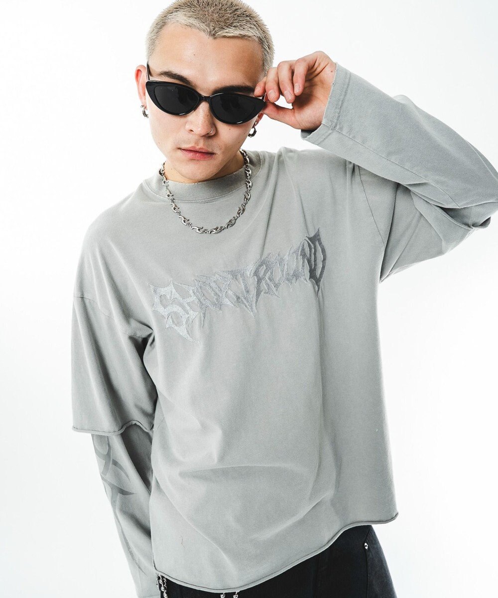 WEGO 【ユニセックス着用ITEM】ブリーチレイヤードグラフィックT（LS） 