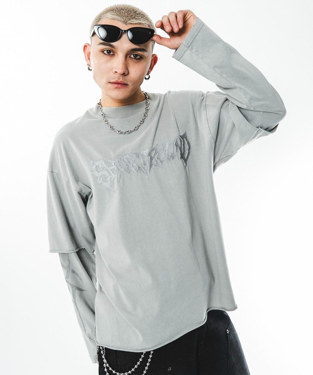 WEGO 【ユニセックス着用ITEM】ブリーチレイヤードグラフィックT（LS） 