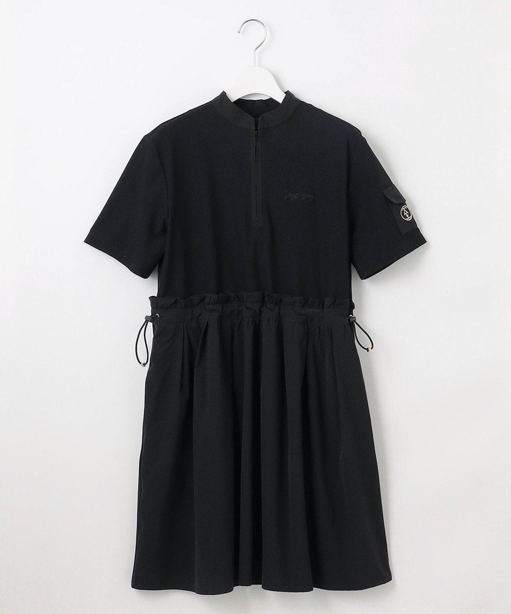 23区GOLF 【WOMEN】機能に優れた新素材「AIR TOOL」で暑い夏を快適に コンビ素材 ワンピース 