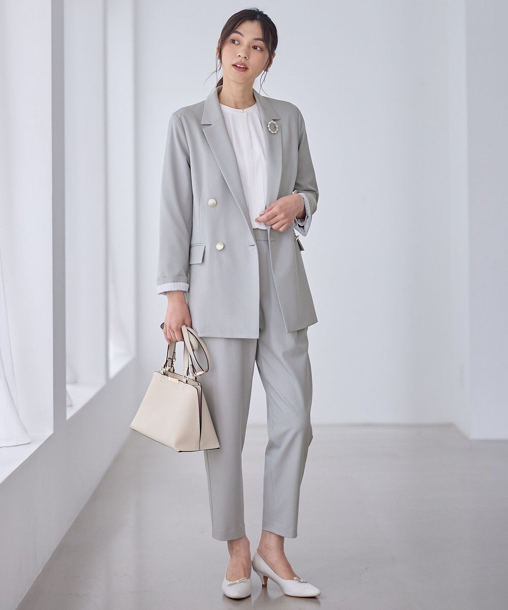 ANY L イージーケアライトストレッチダブルテーラードジャケット 