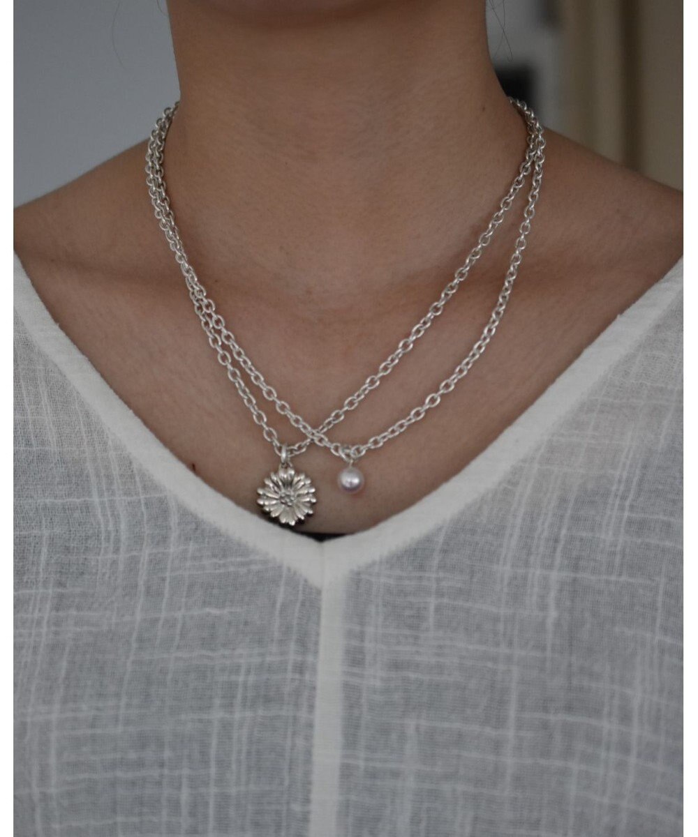 yoaa シルバー925 キクネックレス 