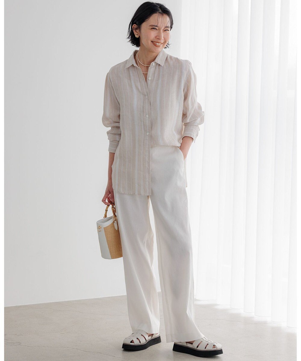 23区 S 【Oggi8月号掲載/洗える】LIBECO ベーシック シャツ 