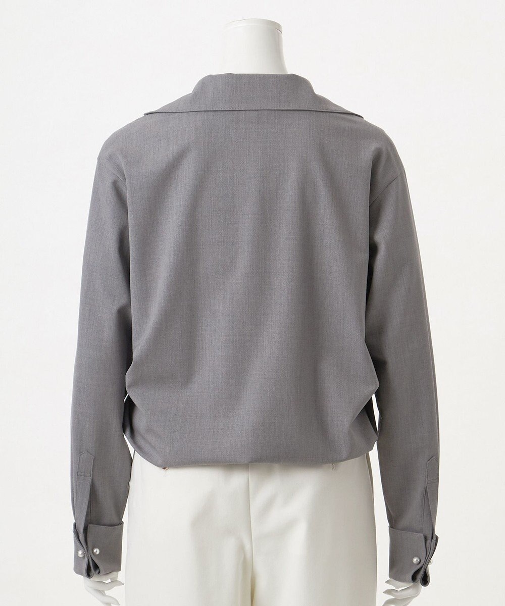 23区 L 【エステータ】ウールシルクギャバジン テーラードブラウス 