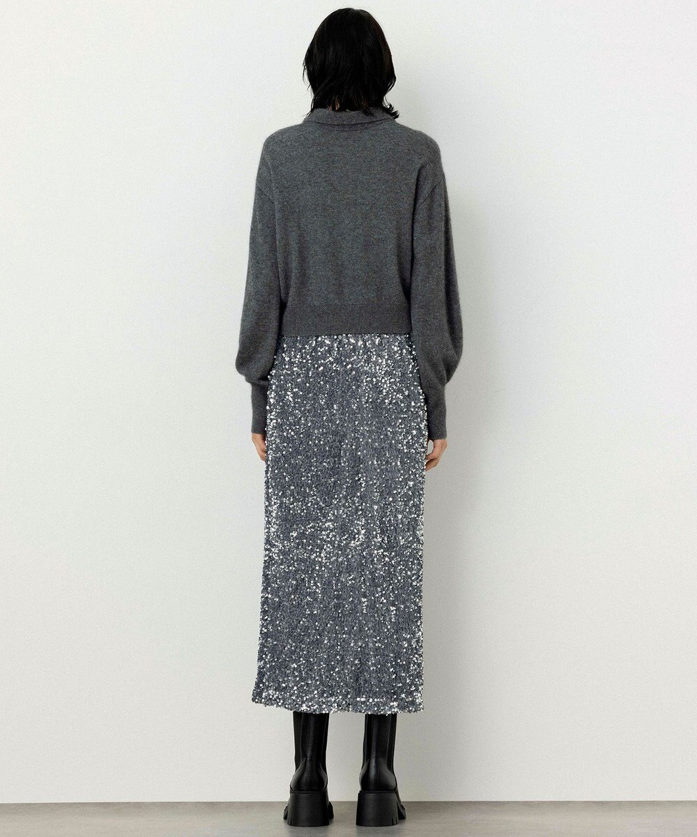 NAVE 【Nave・洗える】スパンコール スカート 