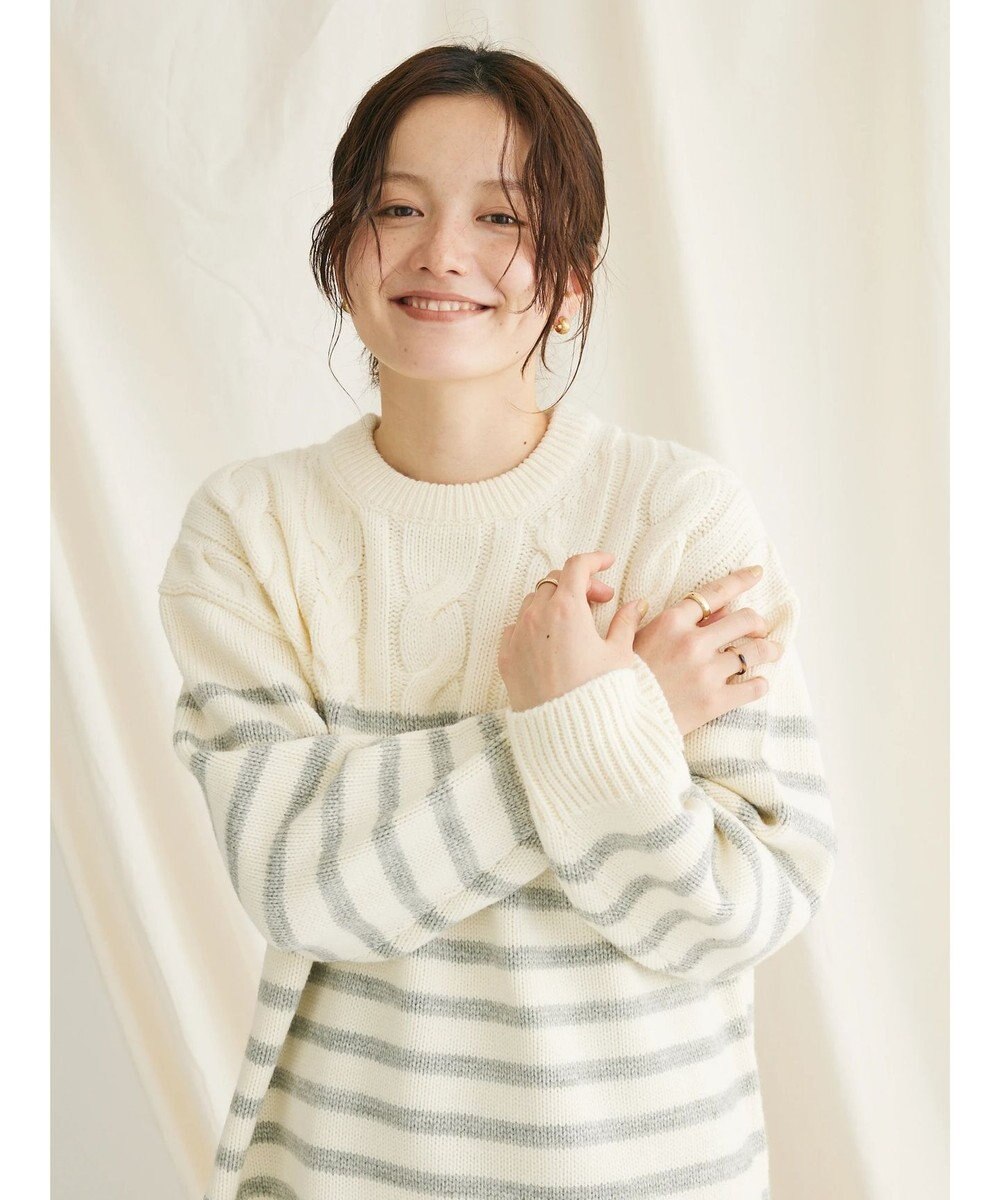 CRAFT STANDARD BOUTIQUE ケーブル×ボーダードッキングプルオーバー 