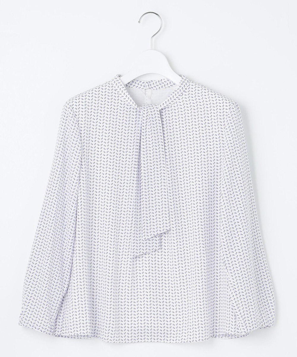 J.PRESS LADIES 幾何プリント ボウタイ カットソー 