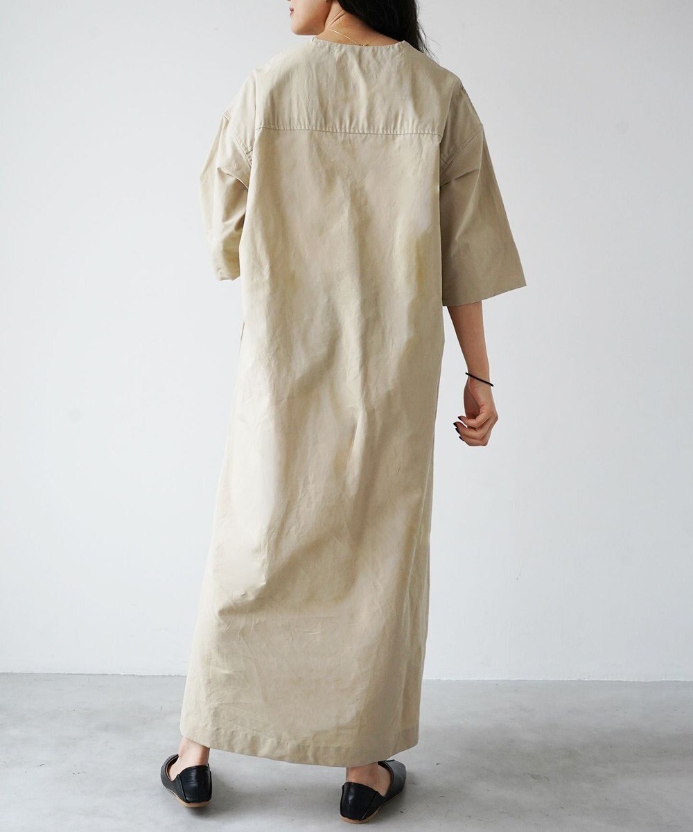 WHITE MAILS 【阿久津ゆりえコラボ】フロントタック Vネック ワンピース 