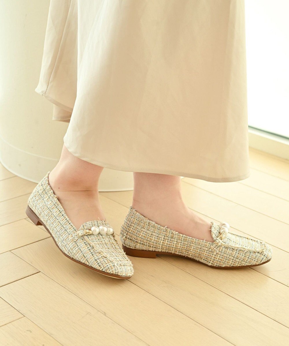 nouvelleRobe Oū 【本革・高反発】Pearl loafers スクエアトゥパルビットローファー 