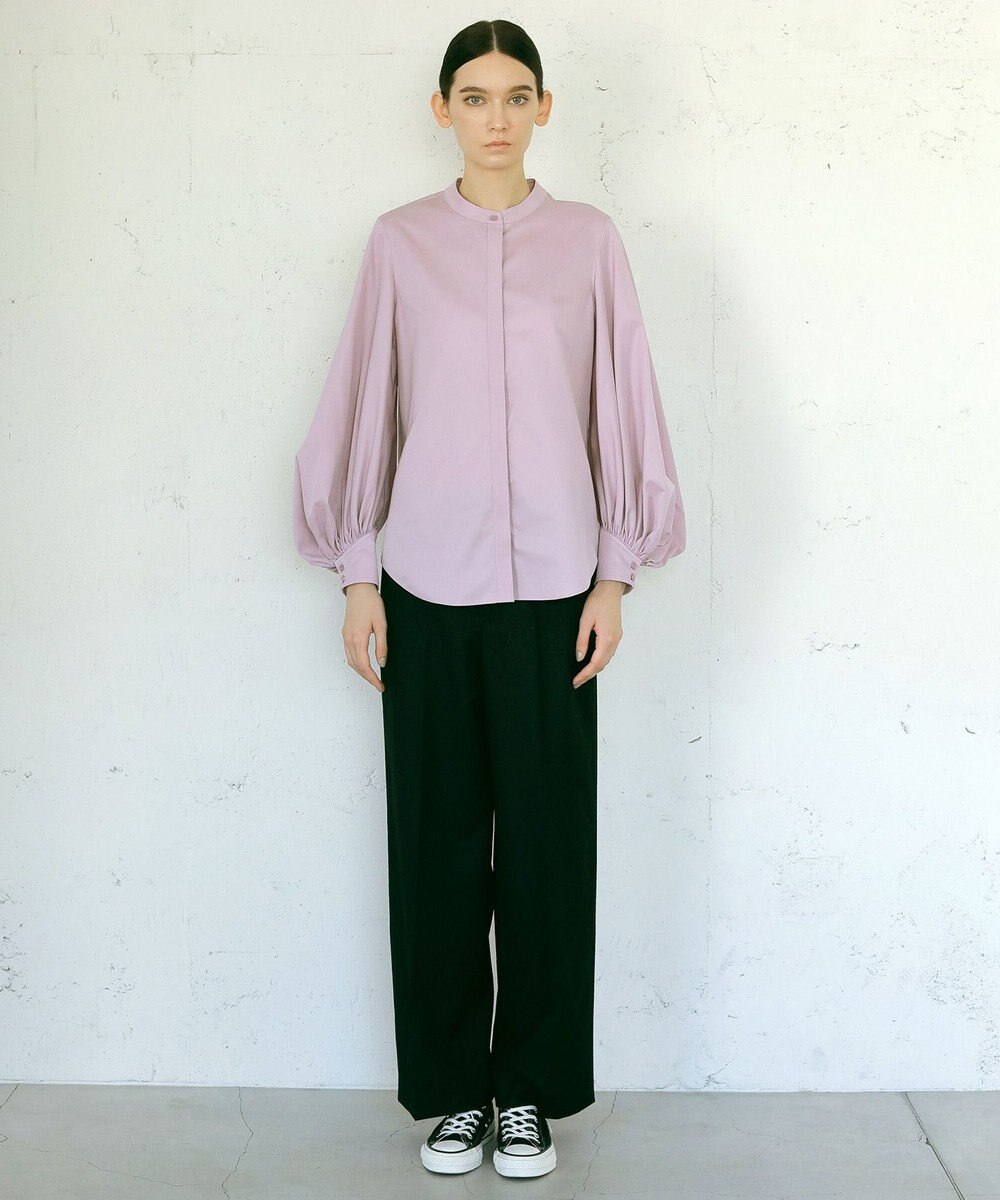 23区 【23区 lab.】ハイカウントコットン パフスリーブ シャツ 