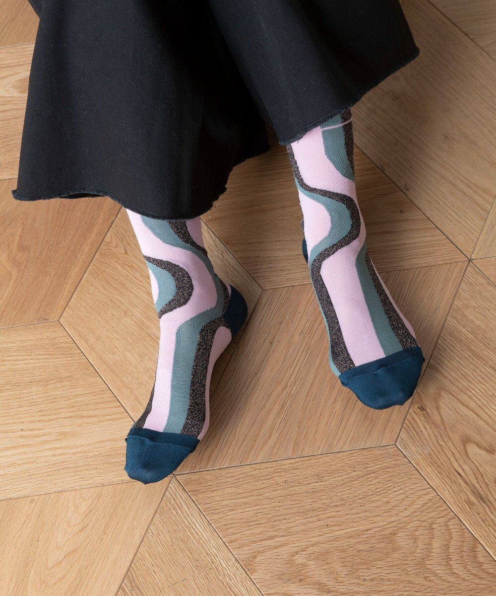 TRICOTE WAVE STRIPE SOCKS／ウェーブストライプソックス 